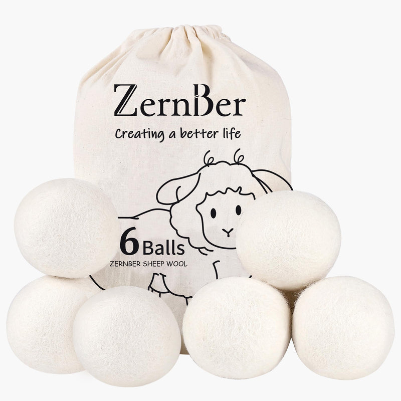 [Australia] - Wool Dryer Balls XL 6-Pack, Dryer Balls Laundry Reusable Reduce Clothing Wrinkles, Drying Clothes Faster 6pcs Xl 