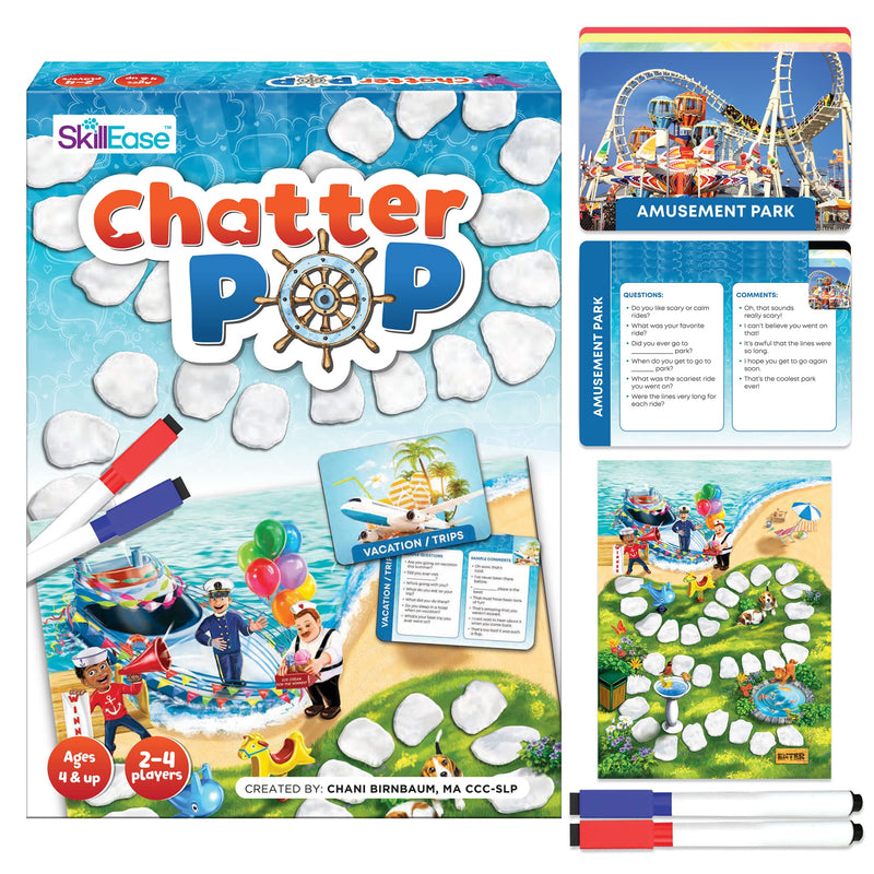 [Australia] - Chatter Pop Social Skills Game to Think About Others, Speech Therapy Materials, Therapy Games, Educational, Social Emotional Learning Activities, Conversation Starter Cards 