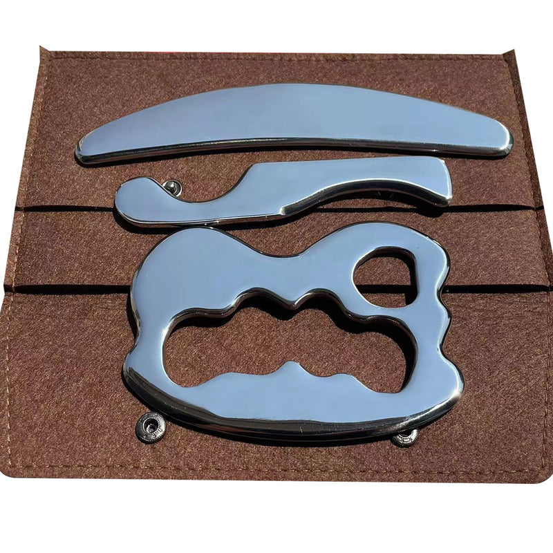 [Australia] - Gua sha Tool gua sha Stainless Steel iastm Tool Gussha Massage Tool Muscle Scraping Tool for Soft Tissue Therapy and Reduce Arms,Back, Legs, Neck Muscle Pain(zly)……… ZLY shape 