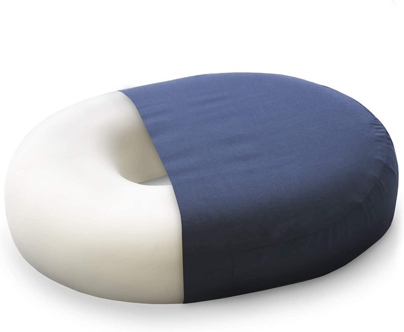 [Australia] - DMI Seat Cushion Donut Pillow and Chair Pillow for Tailbone Pain Relief, Hemorrhoids, Prostate, Pregnancy, Post Natal, Pressure Relief and Surgery, 16 x 13 x 3, Navy 
