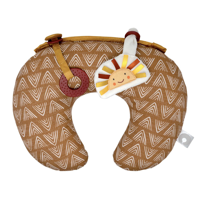 [Australia] - Boppy Tummy Time Prop, Golden Sun with Arrows with Two Removable Toys, A Smaller Size for Comfortable Tummy Time, Attached Toys Encourage Neck and Shoulder Strength Building 