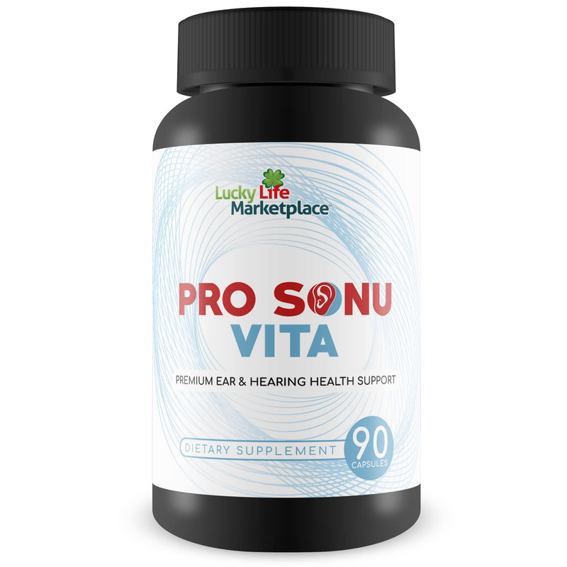 Pro Sonu Vita - Natural Ear Support Supplement - Promote Improved Auditory Function & Hearing with Vitamins, Minerals, Antioxidants, & Herbal Extracts - Aid Inner Ear & Middle Ear Health