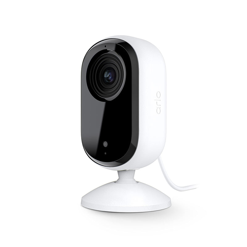 [Australia] - Arlo Essential Security Camera 2K | Indoor Only| 2nd Gen | Baby Monitor & Pet Camera | Wired Automated Privacy Shield, 2-Way Audio, Night Vision, Live Stream, Motion Alerts & Notifications White,1 Cam 2K Indoor 2nd Gen 1 Camera 