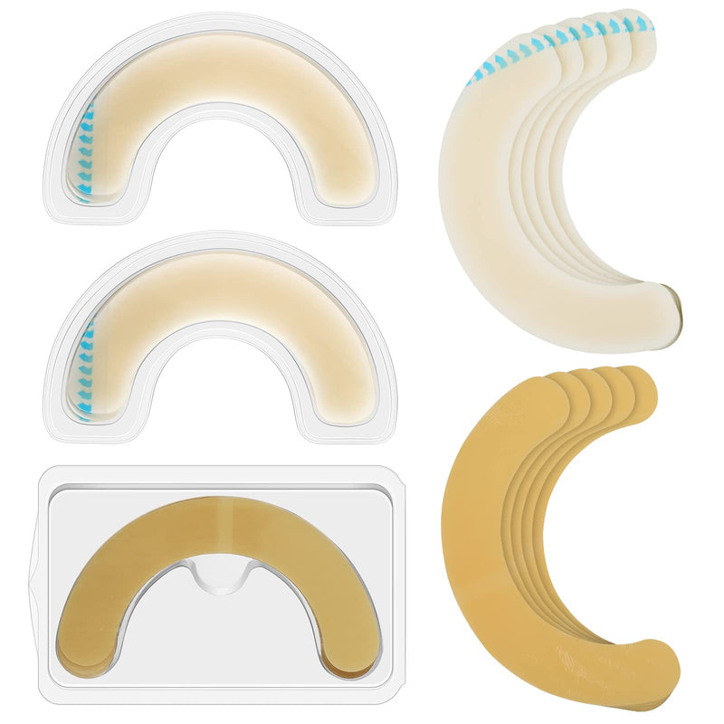 [Australia] - 40 Pcs Ostomy Barrier Strips Hydrocolloid Ostomy Supplies Adhesive Colostomy Supplies Elastic Barrier Strips for Colostomy Bags Curved Ileostomy Tape for Stoma Urostomy Bag 40 Yellow, Nude 