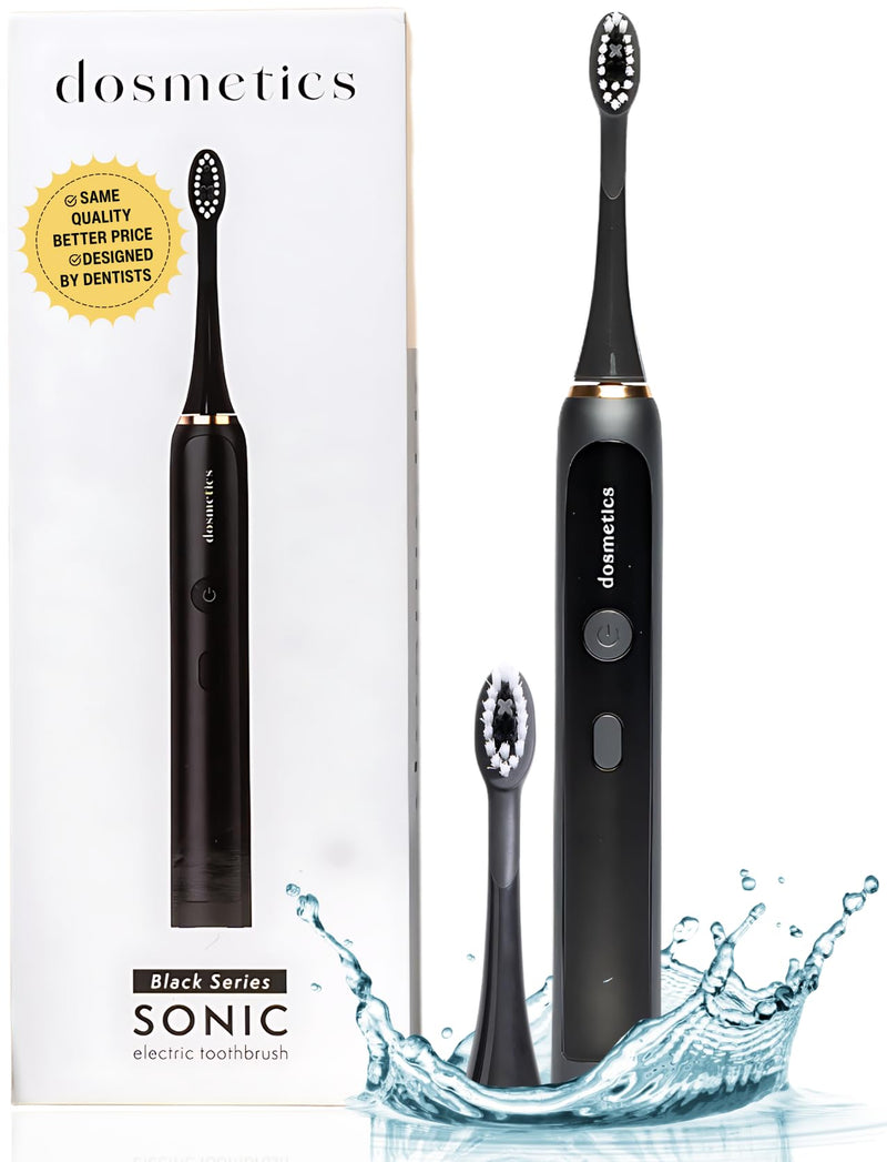 [Australia] - Electric Toothbrush for Adults, Sonic Toothbrush with Replaceable Heads and 15 Brushing Modes, Rechargeable Waterproof Toothbrushes for Plaque Removal with Charging Base and Travel Cap 