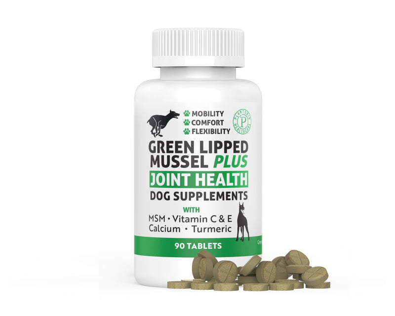 New Zealand - Green Lipped Mussel for Dogs - 1325mg 90 Caps - Hip & Joint Supplement for Dogs & Arthritis Relief for Dogs - GMO & Gluten Free - PawsPlanet Australia