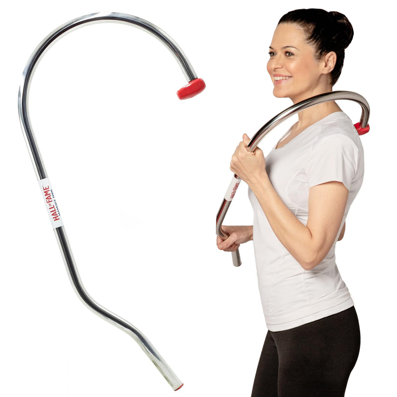 [Australia] - Hall of Fame Neck & Back Massager Tool - Trigger Point Massage Tool with Self Massage Hook for Pain Relief, Shoulder, Neck, and Back Muscle Knot Remover - Gift for Men and Women 