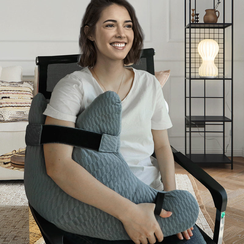 [Australia] - Post Shoulder Surgery Pillow, Shoulder Pillow for Shoulder Pain, Rotator Cuff Pillow, Arm Pillows for Adults After Surgery, Side Sleeper Pillow for Neck and Shoulder Pain Relief (blue with strap) Blue With Strap 
