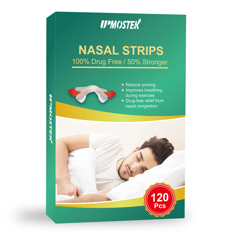 [Australia] - Nasal Strips for Snoring, 120 Count Extra Strength Nose Strips for Breathing, Sleep Snore Strips for Men Women, Relieve Nasal Congestion Due to Colds & Allergies, Anti Snoring - Tan 66 mm x 19 mm 