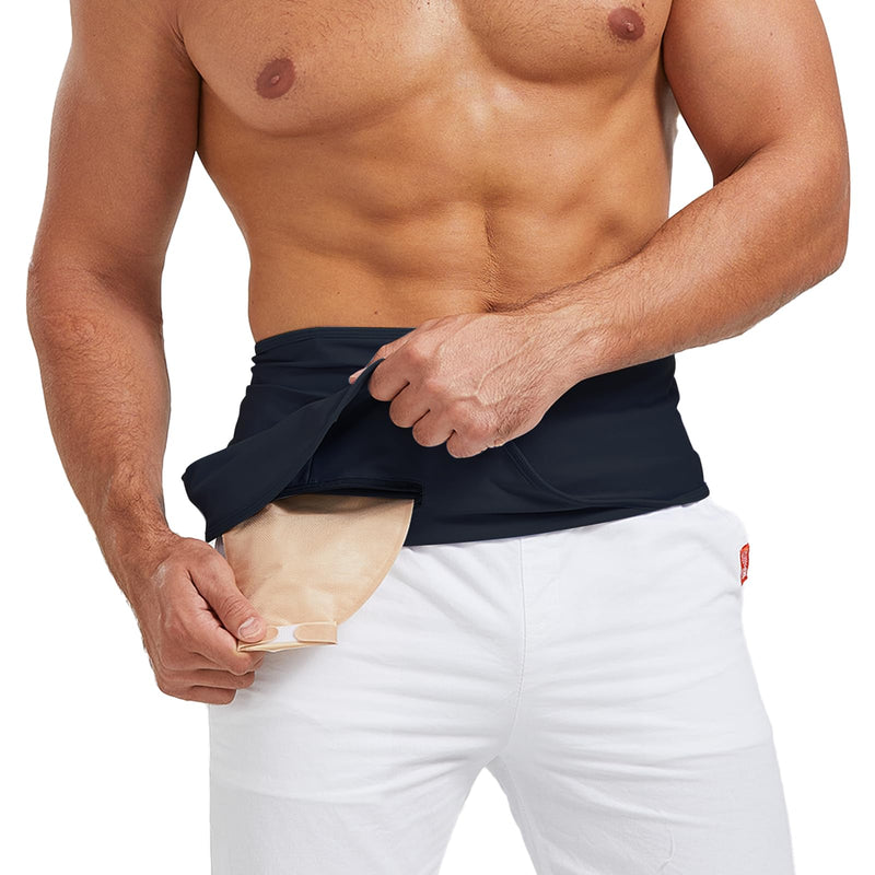 [Australia] - Ostomy Belt, Ostomy Supplies, Ostomy Support Belt Stealth Belt for Ostomy Bag Inner Pocket to Hold Ostomy Pouch for Men & Women, Ostomy Bag Cover for Sport & Swiming - Medium BLACK Medium(waist size:33''-43'') 
