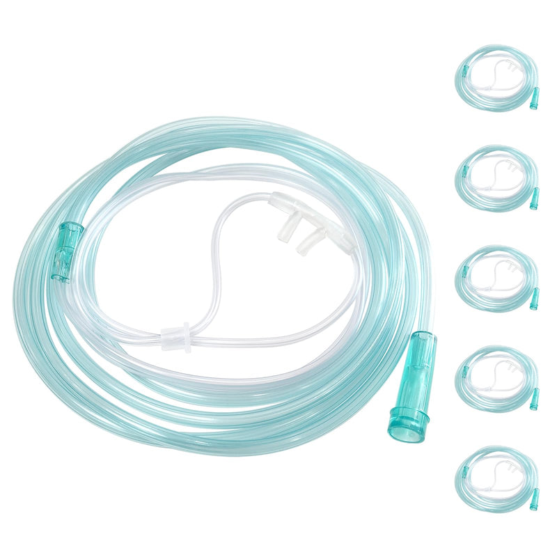[Australia] - 5 Pack Soft Oxygen Nasal Cannula for Adult, 8.2 feet Standard Nasal Cannula Tubing for Oxygen Concentrator, Oxygen Tubing for Kink Resistant, Lightweight Adult Size 5 pack 