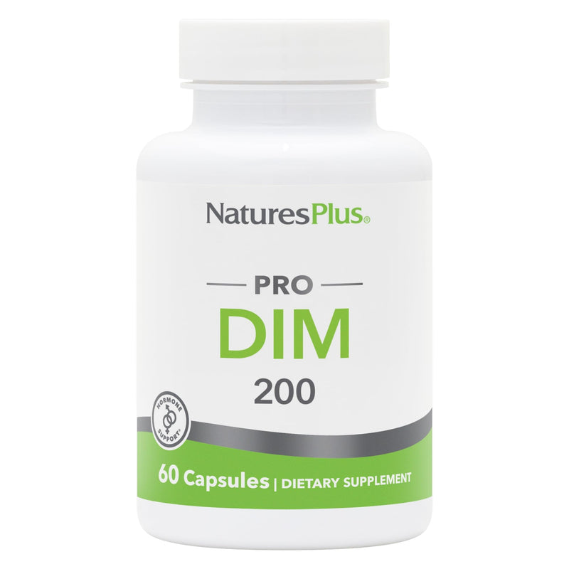 NaturesPlus PRO DIM 200 mg - 60 Capsules - Supports Healthy Estrogen Levels - Non-GMO, Vegan & Gluten Free - 30 Servings