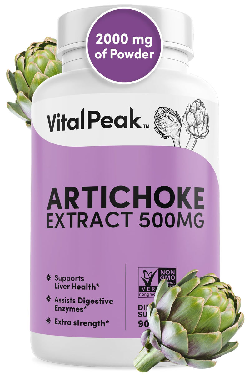 [Australia] - Herbal Artichoke Supplement - Potent 500 mg Artichoke Extract Capsules for Enhanced Liver Health & Digestive Relief I Artichoke Leaf Extract Boosts Energy & Focus I 90 Capsules 90 Count (Pack of 1) 