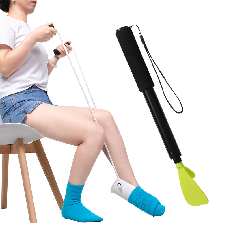 [Australia] - Sock Aid Device for Seniors, Easy On Easy Off Device for Putting On Socks and Removing Socks Or Stockings, Sock Assistant Device No Bending, Sock Puller Aid for Men and Women with Limited Mobility 