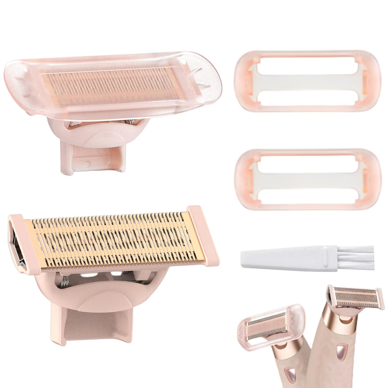 Razor Replacement Heads Compatible with Flawless Nu Razor,Body Replacement Heads for Finishing Touch Flawless Razor for Women,Hair Remover Replacement Head with Covers,Rose Gold Pack of 2. NU Gold