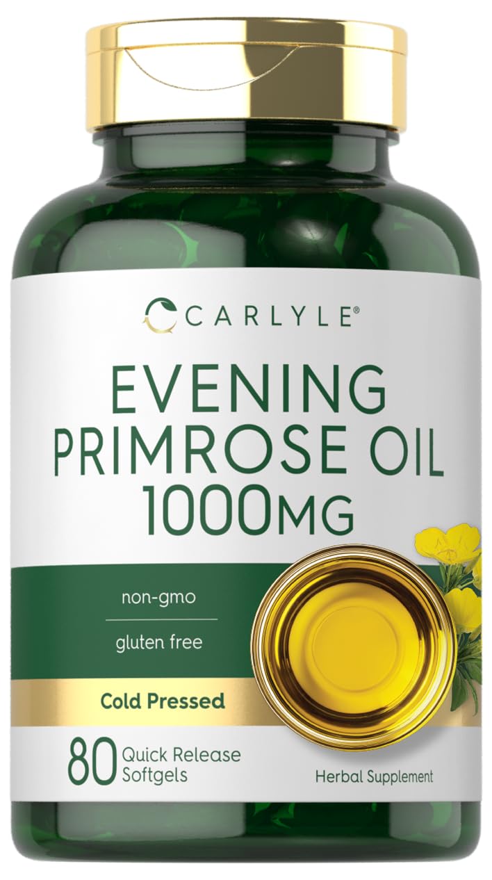 [Australia] - Carlyle Evening Primrose Oil Capsules 1000mg | 80 Softgels | Non-GMO & Gluten Free 