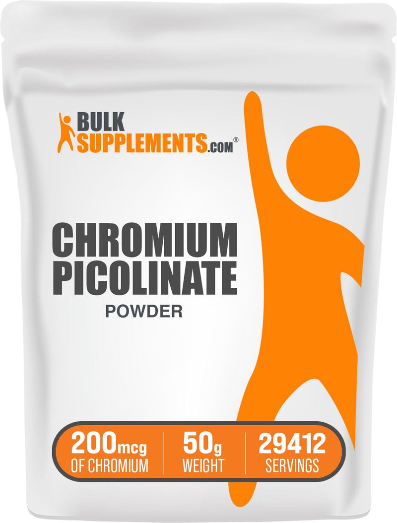 [Australia] - BulkSupplements.com Chromium Picolinate 200mcg Powder - Chromium Picolinate Powder, Chromium Supplements - Yeast Free, 200mcg of Chromium, 1.7mg per Serving, 50g (1.8 oz) (Pack of 1) 1.76 Ounce (Pack of 1) 