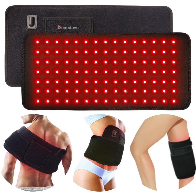 [Australia] - Red Light Therapy Infrared Light Therapy Pad for Body Pain NIR Deep Therapy for Back Knee Hands Feet Relief Portable 660nm 850nm Home Heating Light Therapy Wrap Belt Gift for Women Men L 