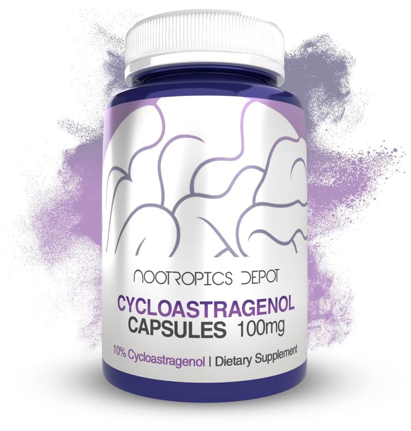 [Australia] - Nootropics Depot Cycloastragenol 10% Capsules | 100mg | 30 Count | Astragalus membranaceus | Cellular Health, Immune Support, Lengthens Telomeres 30 Count (Pack of 1) 
