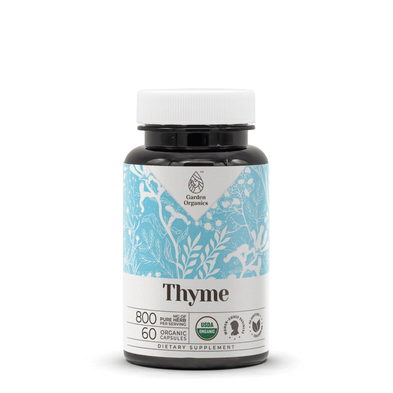 [Australia] - Thyme 60 Capsules | High-Potency Capsules, Herbal Dietary Supplements | Made with Vegetable Capsules and USDA Organic Thyme (Thymus Vulgaris) Dried Leaf (60 Capsules) 60 Count (Pack of 1) 