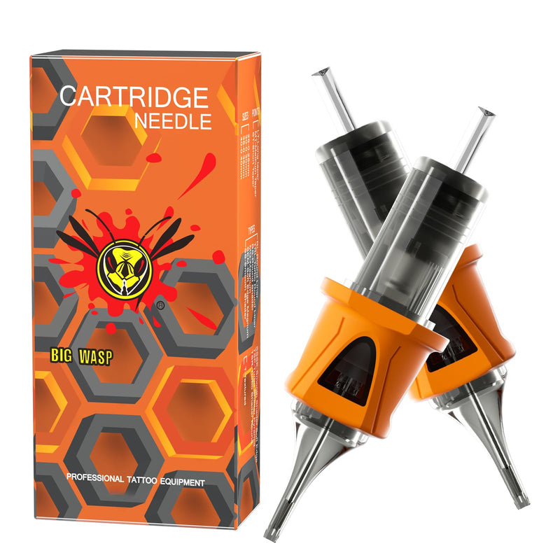 [Australia] - BIGWASP Energy 3RL - 20Pcs 1003RL Tattoo Cartridge Needles with Finger Ledge, #10 Bugpin 3 Round Liner for Rotary Tattoo Machines 