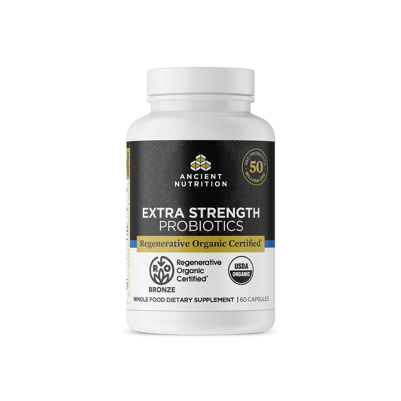 Ancient Nutrition Regenerative Organic Certified Extra Strength Probiotics 60 Count