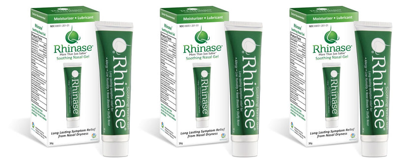 [Australia] - Rhinase Saline Nasal Gel 3 Pack - 1 oz Each - Allergy - Nosebleed - Low Humidity. Great Way to Prevent nosebleeds Caused by Nasal Dryness 