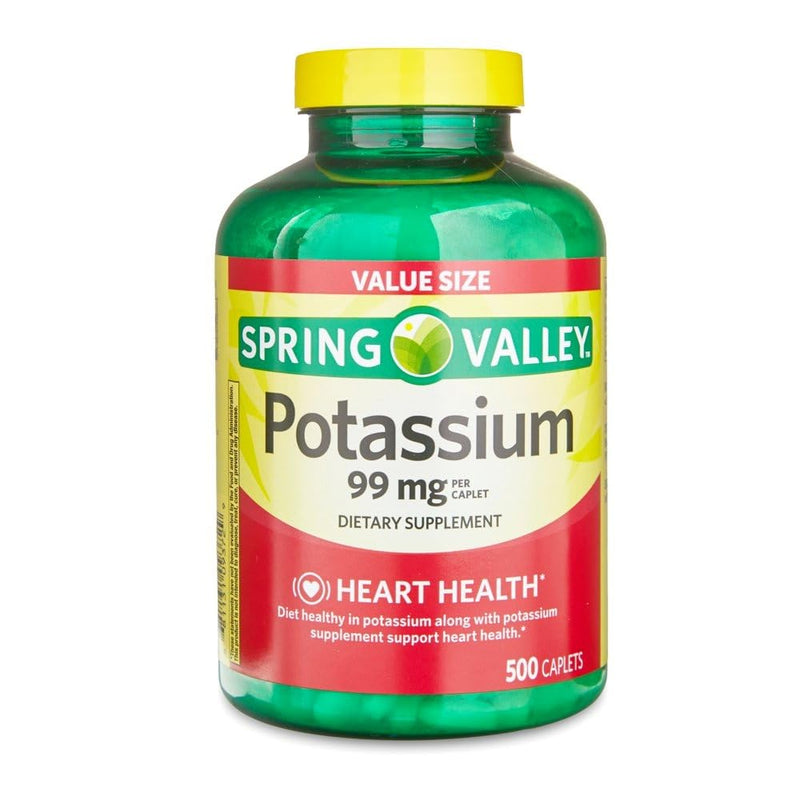 [Australia] - Potassium Caplets Dietary Supplement Value Size, 99 Mg, 500 Count 