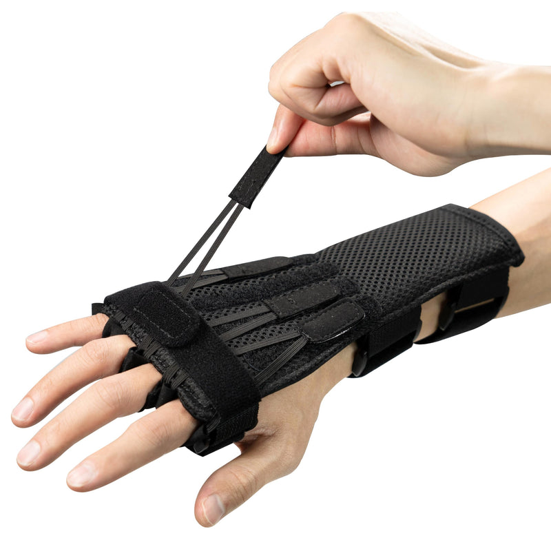 [Australia] - Radial Nerve Palsy Splint, Adjustable Finger Extension Brace, Lift Elastic Splint for Drop Wrist, Radial Nerve Injury, Mcp Arthroplasty, Crutch Palsy Treatment, Fit Left & Right Hand (Plastic) Plastic 