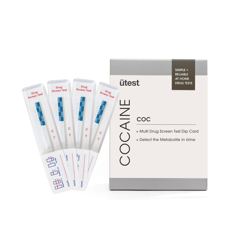 COC 150 ng/mL (4 Pack) Drug Testing Strips, Low Cocaine Detection