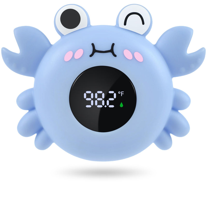[Australia] - Baby Bath Thermometer Tub Water Temperature Thermometer for Bathtub Crab Newborn Baby Safety Floating Tub Toy Gift for Toddlers, Girls, Boys, Infants 1 2 3 4 Years Old 