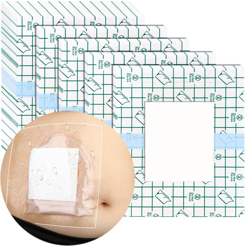 [Australia] - Ostomy Shower Cover Waterproof Ostomy Bag Covers Shower Guard Stoma Shower Shields Colostomy Bathing Bags Shower Protector Adhesive Bandage with Non-Stick Pad for Showering 10"x12" 7 Pcs 10x12 Inch (Pack of 7) 