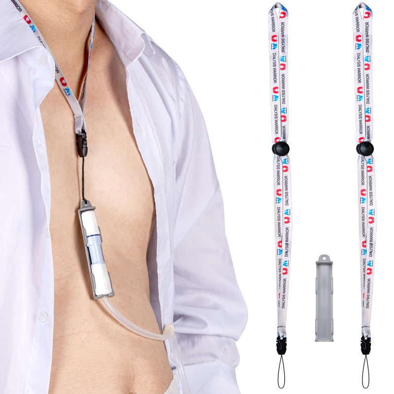 [Australia] - Patented Peritoneal Dialysis Transfer Set Holder for Baxter, PD Catheter Holder Belt Accessories Gray 