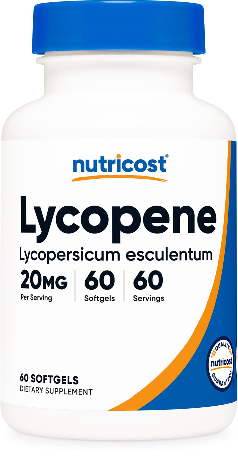 [Australia] - Nutricost Lycopene (20mg) 60 Softgels - Gluten Free, Non-GMO 