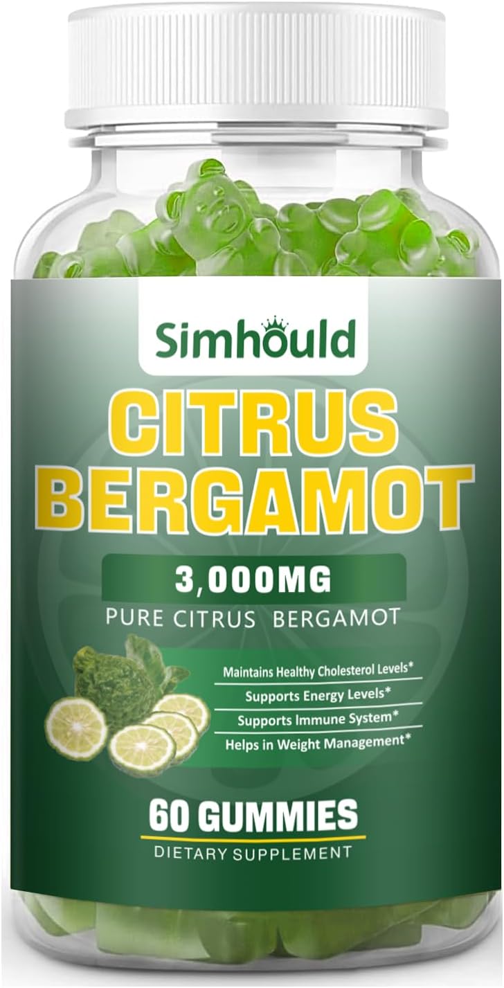 [Australia] - Citrus Bergamot Gummy - Sugar-Free, No Maltitol, Supports Healthy Cholesterol Levels Already in Normal Range, Antioxidant Support with Berberine HCl, Olive Leaf Extract, and Rutin 