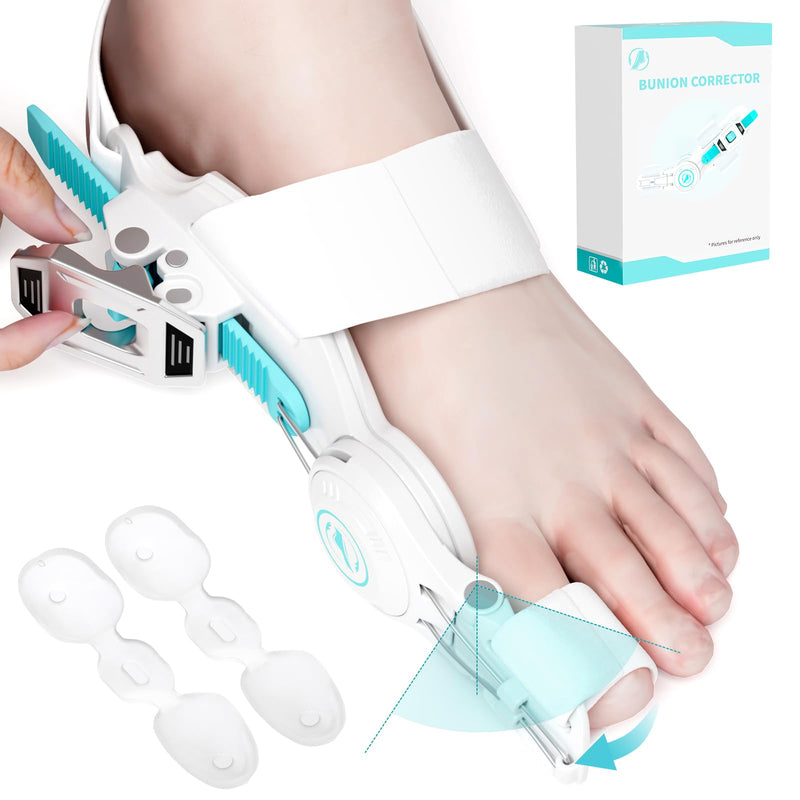 [Australia] - Upgraded Bunion Corrector for Women & Men, Orthopedic Bunions Correction with Non Slip Big Toe Separators, Adjustable Bunion Splint Suitable for Left/Right Feet Bunion Relief (1PCS) White 1 