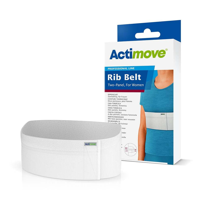 [Australia] - Professional Two-Panel Rib Belt For Women | Elastic Chest Wrap Belt for Sore, Bruised Cracked, Fractured or Dislocated Ribs Protection, Compression and Support, White, Universal/Large Universal/ Large 