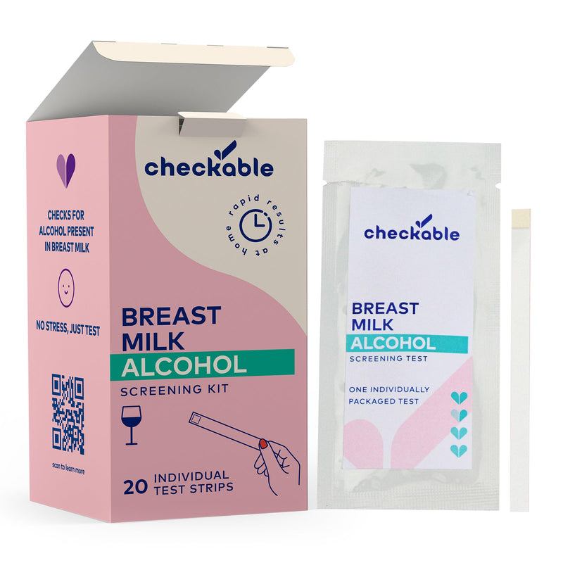 [Australia] - Checkable Alcohol Test Strips for Breast Milk for Safe and Confident Feeding, 2 Mins Home Breastmilk Testing Strips for Alcohol Detection - 20 Strips 