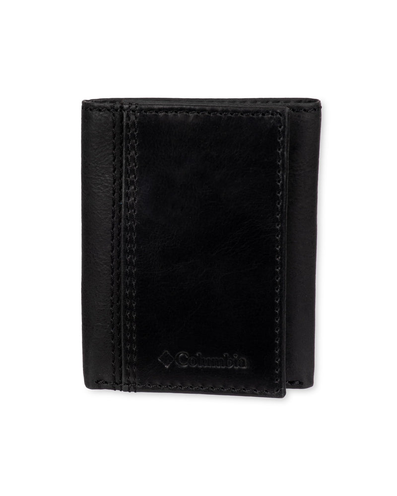 Columbia Men's RFID Trifold Wallet One Size Black Stitch