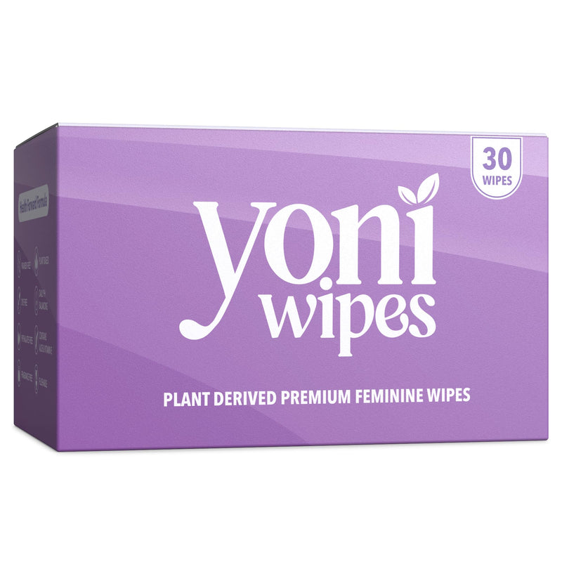 [Australia] - 30 Count Biodegradable & Flushable Feminine Wipes, pH-Balanced, Aloe Vera & Vitamin E, Individually Wrapped for Travel and On-the-Go Use 