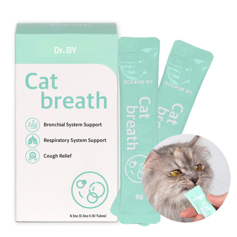 Dr.by Cat Breath Bronchial Supplements - Cat Nose Relief Sneezing runny Nose Drops Respiratory Function & Immune Support with TF-343-30 Individually Packaged (1 Pack (30 Count)), Chicken - PawsPlanet Australia