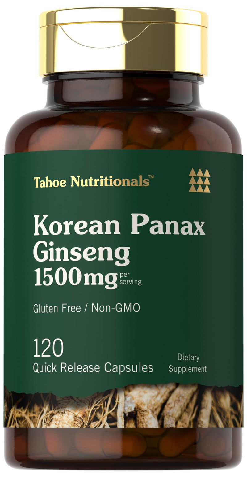 [Australia] - Carlyle Korean Panax Ginseng | 1500mg | 120 Capsules | Non-GMO and Gluten Free Supplement | Tahoe Nutritionals 