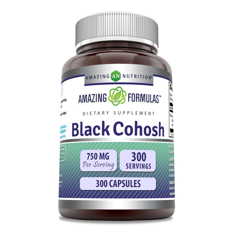 [Australia] - Amazing Formulas Black Cohosh Supplement | 750 Mg | 300 Capsules | Non-GMO | Gluten Free | Made in USA 