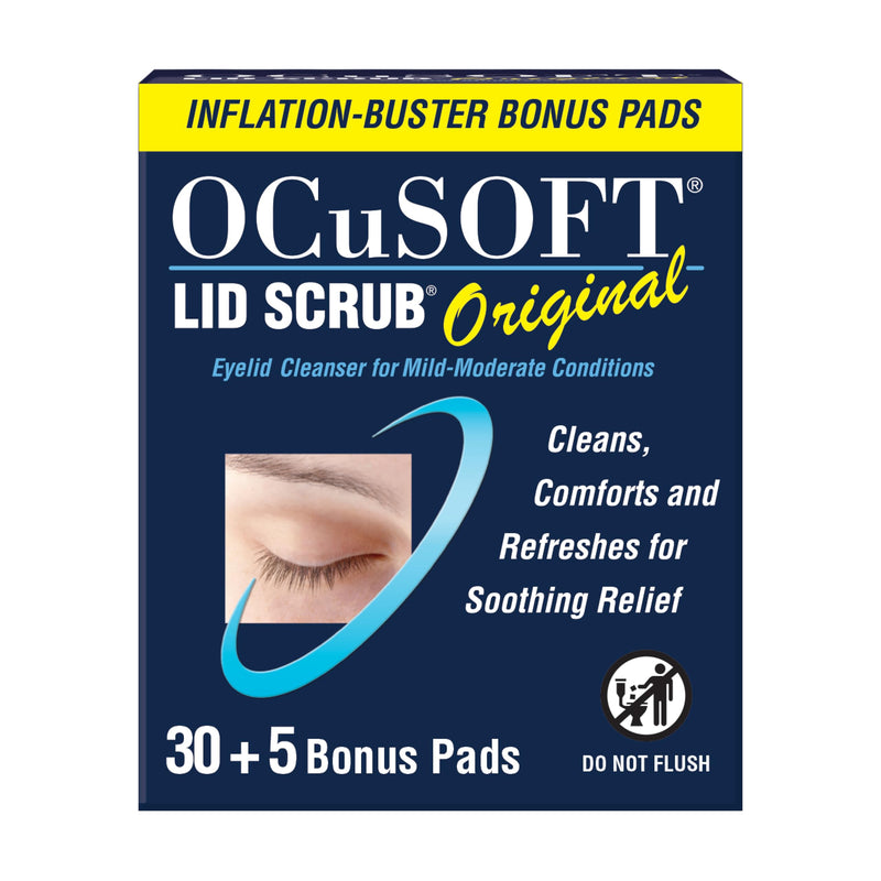 [Australia] - OCuSOFT Lid Scrub Original 35 Count Inflation Buster with 5 extra pads 
