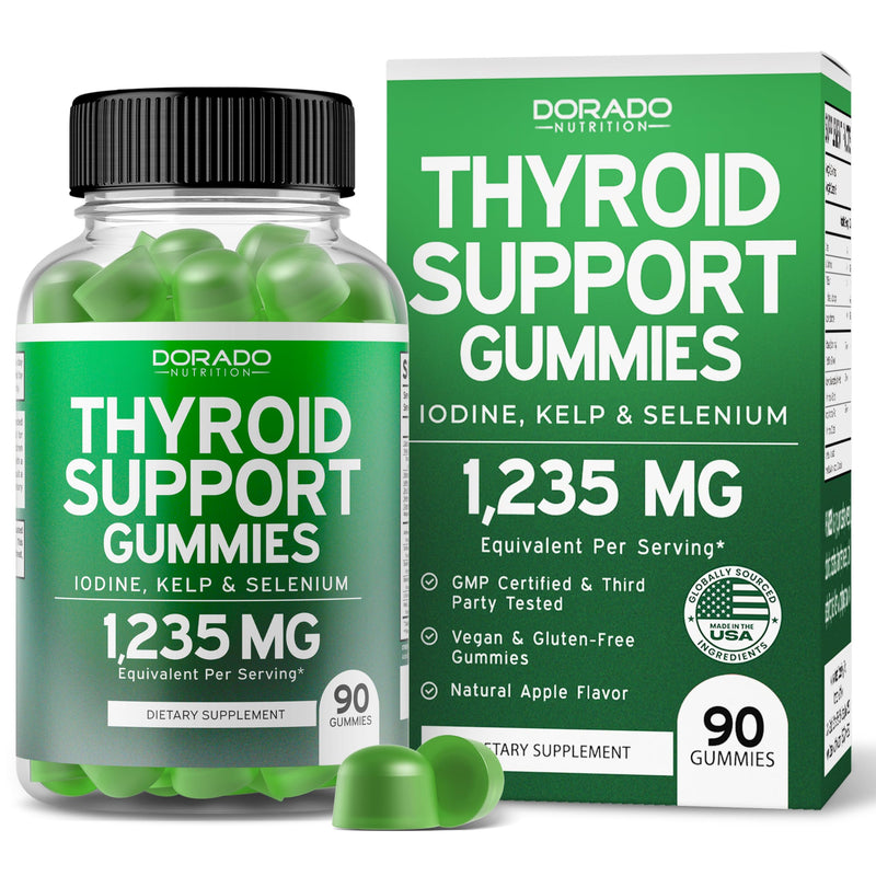 [Australia] - Thyroid Support For Women & Men (90 Gummies) Ashwaganda, Iodine, Bladderwrack, Kelp, & Schisandra - Thyroid Support Supplement - Delicious Flavor - Non-GMO, Vegan, Gluten-Free - (90 Thyroid Gummies) 