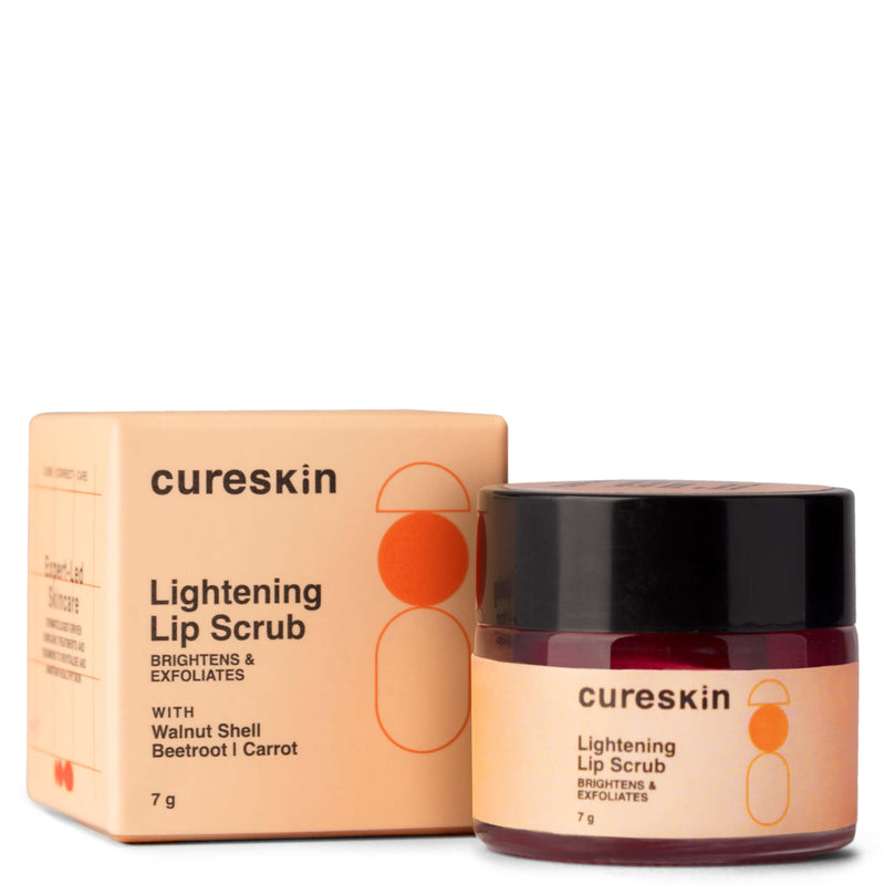[Australia] - Lightening Lip Scrub for Men and Women | Exfoliate & Brighten with Walnut Shell Powder, Beetroot & Squalane | Lip Scrub for Dark Lips to Lighten Pink, 0.25 Ounce (Pack of 1) 