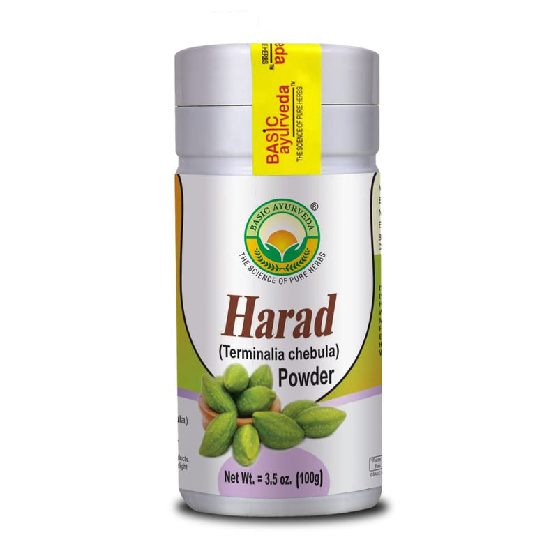 [Australia] - BASIC AYURVEDA Haritaki Powder | 3.53 Oz (100g) | Organic Harad Powder for Healthy Digestion | Natural Terminalia Chebula 