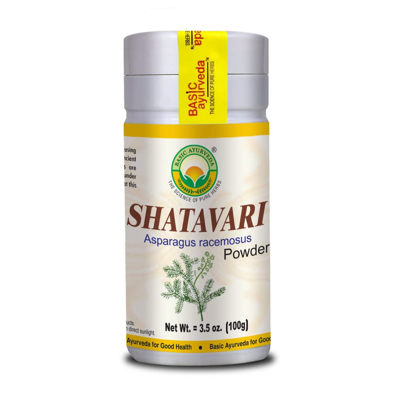 [Australia] - BASIC AYURVEDA Shatavari Powder | 3.53 Oz (100g) | Organic Asparagus Racemosus Root Powder | Natural Ayurvedic Herb for Women 