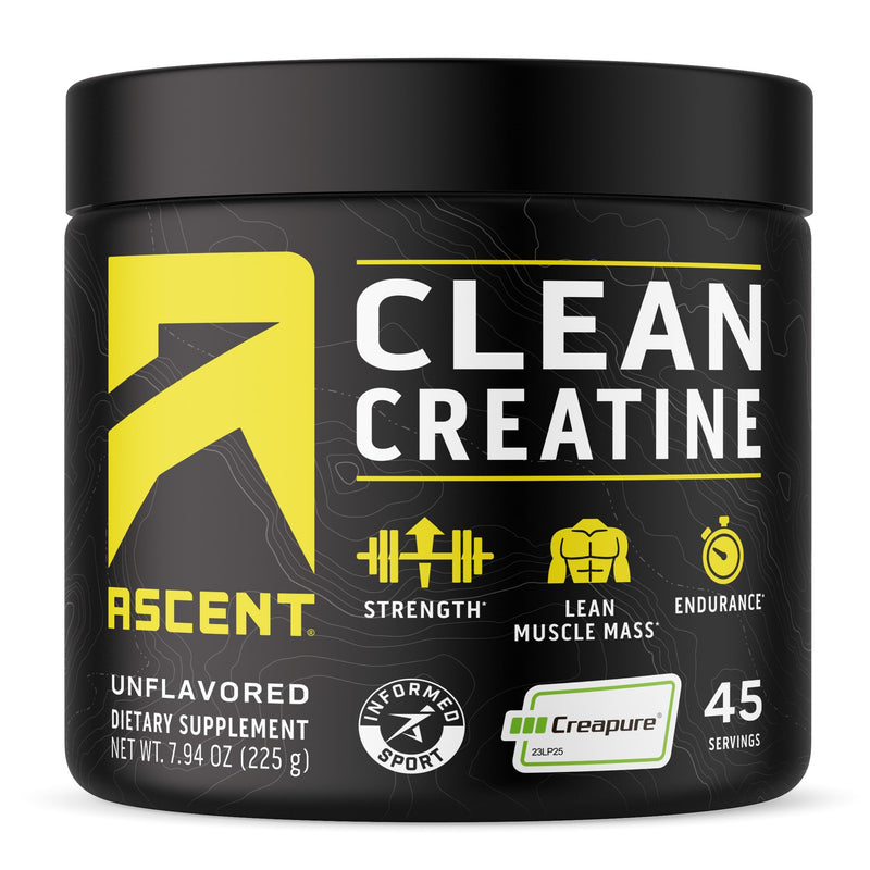 [Australia] - Ascent Clean Creatine Monohydrate Powder - 5G Per Serving, Creapure Creatine Supplement - Unflavored, 45 Servings 