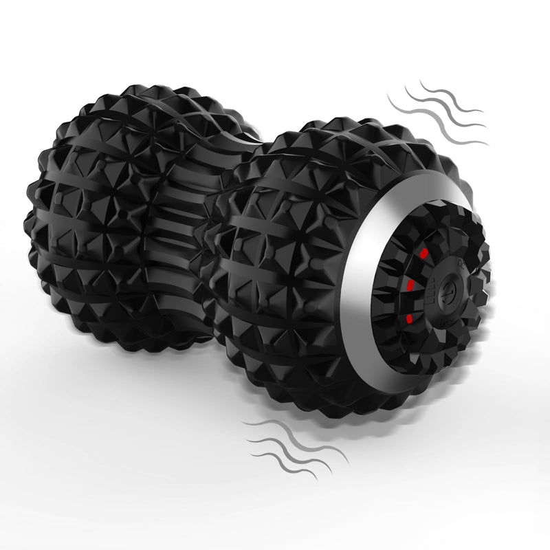 [Australia] - Uppye Vibrating Massage Ball for Pain Relif, Mobility Ball for Physical Therapy and Workout Recovery, Deep Tissue Myofascial Release Tools - Back, Shoulder (Peanut Head Vibrating Massage Ball Black) Peanut Head Vibrating Massage Ball Black 